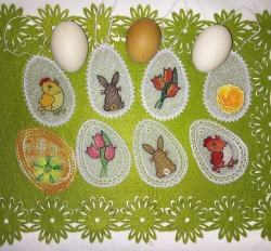 Stickdatei "FSL - Ei" - Variante K, L und M + Blanko --- Design Pack