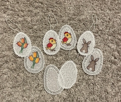 Stickdatei "FSL - Ei" - Variante K, L und M + Blanko --- Design Pack