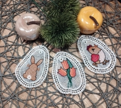 Stickdatei "FSL - Ei" - Variante K, L und M + Blanko --- Design Pack