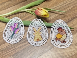 Stickdatei "FSL - Ei" - Variante K, L und M + Blanko --- Design Pack