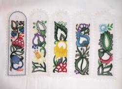 Stickdatei FSL "Jacobean Summer Dreams" - Lesezeichen - Super-Set