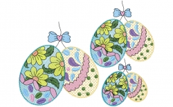 Stickdatei "Osterei mit Schleifchen"