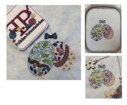 Stickdatei "Osterei mit Schleifchen"
