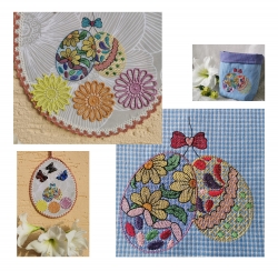 Stickdatei "Osterei mit Schleifchen"