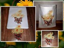 Stickdatei "Daisy-farbig - uni und FSL" - SUPER-Set