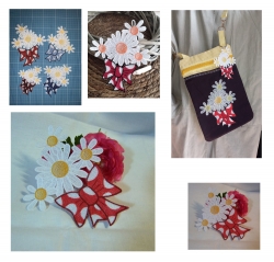 Stickdatei "Daisy-farbig - uni und FSL" - SUPER-Set