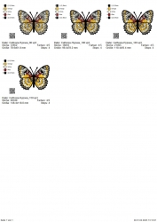 Stickdatei "FSL Schmetterling Cethosia Hypsea - Malaiische Florfliege" --- Design Pack