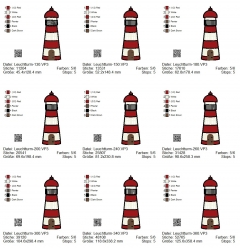 Stickdatei "FSL - Leuchtturm " --- SUPER-Design Pack