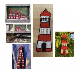Stickdatei "FSL - Leuchtturm " --- Höhe ca. 300 mm