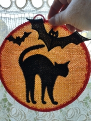 Stickdatei "FSL - Fledermaus-KATZE-Mond" --- Design Pack