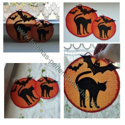 Stickdatei "FSL - Fledermaus-KATZE-Mond" --- Design Pack