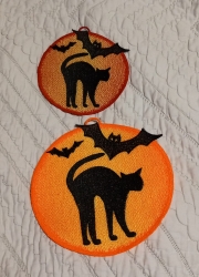 Stickdatei "FSL - Fledermaus-KATZE-Mond" --- Design Pack
