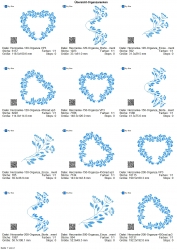 Redwork_Herzranke-1-Tüll/Organza - ca. 120 mm