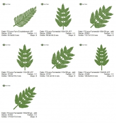 Stickdatei "FSL - Farn" --- Design Pack