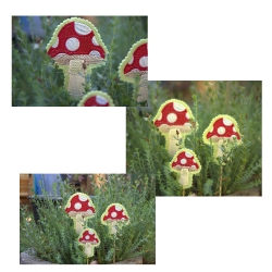 Stickdatei "Vollstick - Fliegenpilz-Stabdesign" --- Design Pack