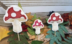 Stickdatei "Vollstick - Fliegenpilz-Stabdesign" --- Design Pack