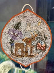 FSL "Fensterbild-Jacobean-Florals-and-Deers" - ca 200x250 mm