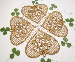 Stickdatei Lace - Deckchen-Set Nr. 16 - (200x200 mm) passend zu Herz-16