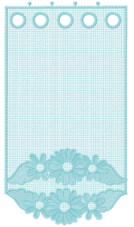 Stickdatei "FSL - Gardine-2" - ca. 199 x 359 mm - Einzelsegment zzgl. Verlängerung