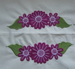 Stickdatei "Daisy-Kantenelement" - Endlosstickerei/Bordürenstickerei