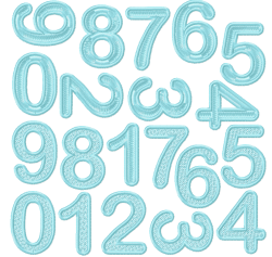 FSL Ziffern "0 bis 9" in je 1 Größe und 2 verschiedenen Ausführungen - Set