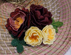 Stickdatei "FSL - Topper-Rose mit Satinrand"