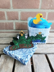 Stickdatei "FSL - Box-2 mit Deckel-Frosch" - Einzelelemente - 1 Größe