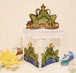 Stickdatei "FSL - Box-2 mit Deckel-Frosch" - Einzelelemente - 1 Größe