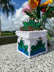 Stickdatei "FSL - Box-2 mit Deckel-Frosch" - Einzelelemente - 1 Größe