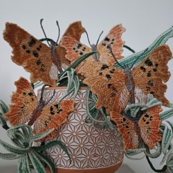 Stickdatei "FSL - Schmetterling C-Falter - Polygonia c-album" --- ca. 100 mm