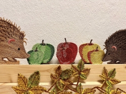 Stickdatei "FSL - Apfel " --- Klötzchen-Design