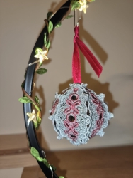 Stickdatei FSL - 3D-Kugel - "Lace-klein" - Durchmesser ca. 7cm
