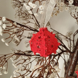 Stickdatei FSL - 3D-Kugel - "Lace-klein" - Durchmesser ca. 7cm