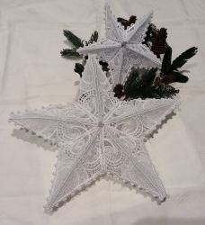 Stickdatei "Lace - 3D-Stern" Nr. 16 (80 und 140 mm)