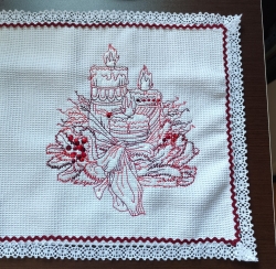 Redwork - "Weihnachtskerzen-001" --- Design Pack