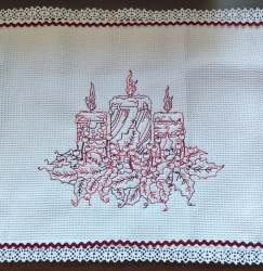 Redwork - "Weihnachtskerzen-002" --- Design Pack