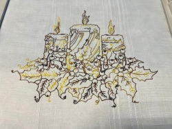 Redwork - "Weihnachtskerzen-002" --- Design Pack