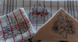 Redwork - "Weihnachtskerzen-001, 002, 003 und 009" --- SUPER-Set