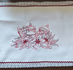 Redwork - "Weihnachtskerzen-001, 002, 003 und 009" --- SUPER-Set