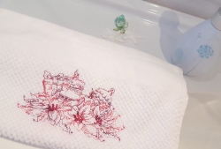 Redwork - "Weihnachtskerzen-001, 002, 003 und 009" --- SUPER-Set