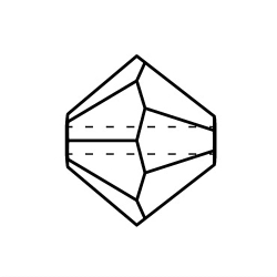 25 Stück - PRECIOSA-M.C. Bicone 3,0 mm - smoky Topas