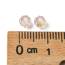 25 Stück - PRECIOSA-M.C. Kristall-Perlen rund 4,0 mm - Lt Rose AB