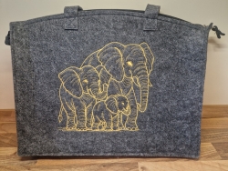 LineArt - "Elefantenfamilie" --- SUPER-Set