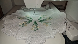 Stickdatei Lace - Deckchen-Set Nr. 18 (Einzelelemente 130x170,150x200, und 172x340 mm) Schneeglöckchen" --- SUPER-Set