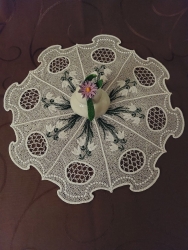 Stickdatei Lace - Deckchen-Set Nr. 18 (Einzelelemente 130x170,150x200, und 172x340 mm) Schneeglöckchen" --- SUPER-Set