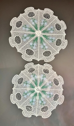 Stickdatei Lace - Deckchen-Set Nr. 18 (Einzelelemente 130x170,150x200, und 172x340 mm) Schneeglöckchen" --- SUPER-Set