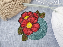 Vollstickdatei - "Wollknäuel"