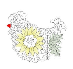 LineArt - "AutumnHens_7-9" --- SUPER-Set