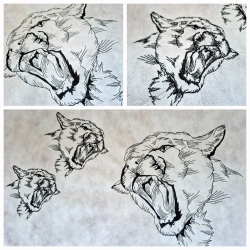 LineArt - Lion (Ø ca. 100, 120, 150, 200 und 240 mm) --- SUPER-Set