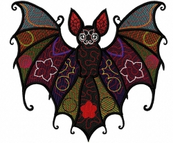 Stickdatei "FSL - Fledermaus-grazy"